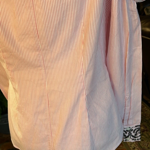 Nanette Lepore Ruffle Cold Shoulder button up shirt szM - Picture 11 of 14